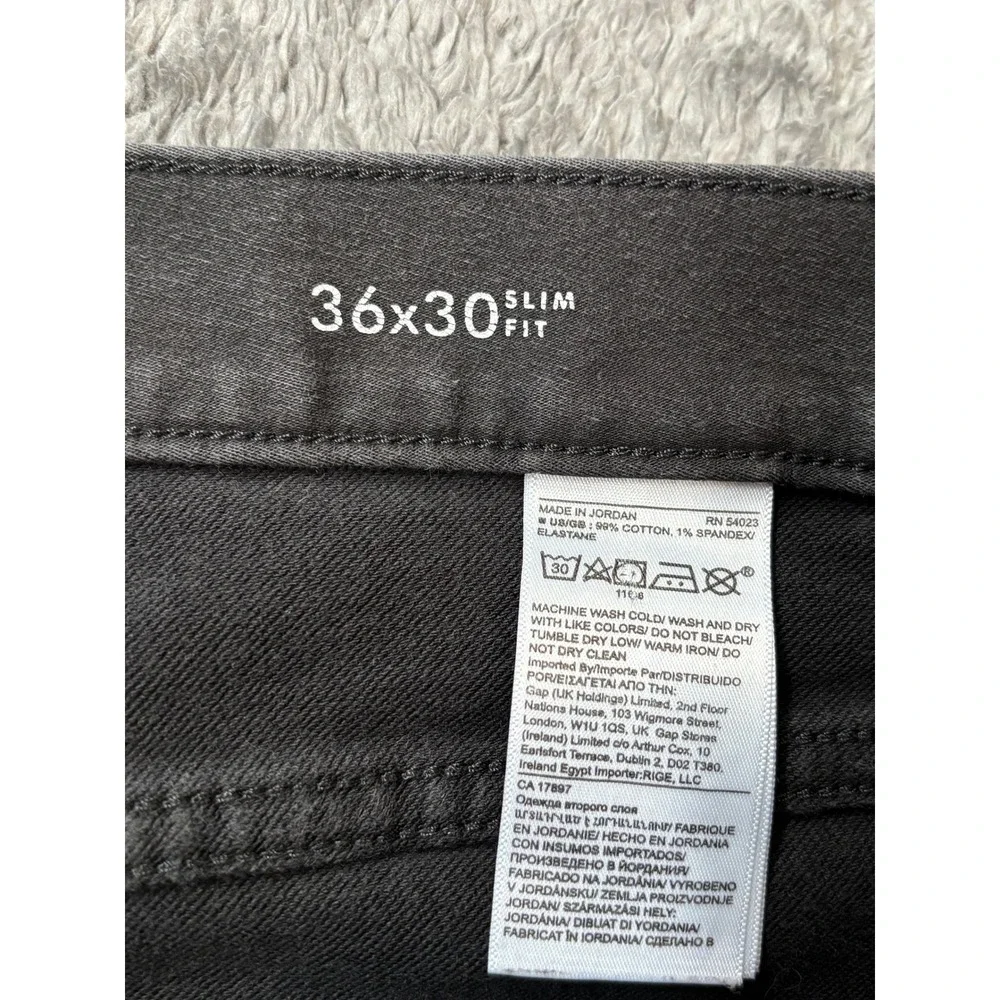 Banana Republic Traveler Slim Fit Pants Mens 36x30 Gray Cotton Stretch Denim